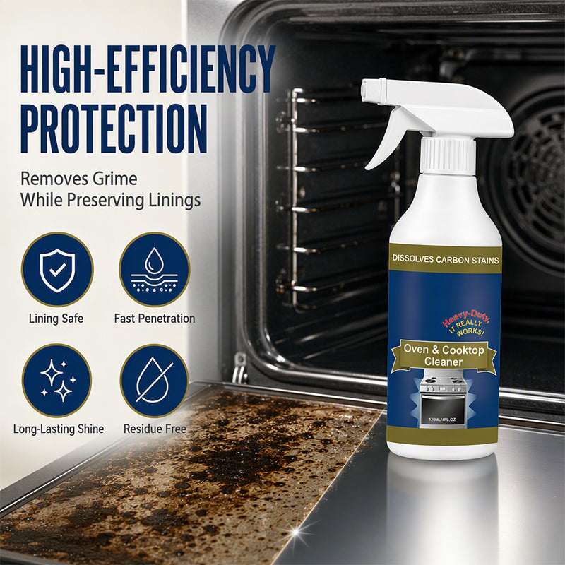 UPSELL-💥  BUY 2 GET 1 FREE!🌻Heavy Duty Oven & Cooktop Cleaner Spray – Dissolves Grease in 5 Mins, No Scrubbing & Eliminates Odors 🔥