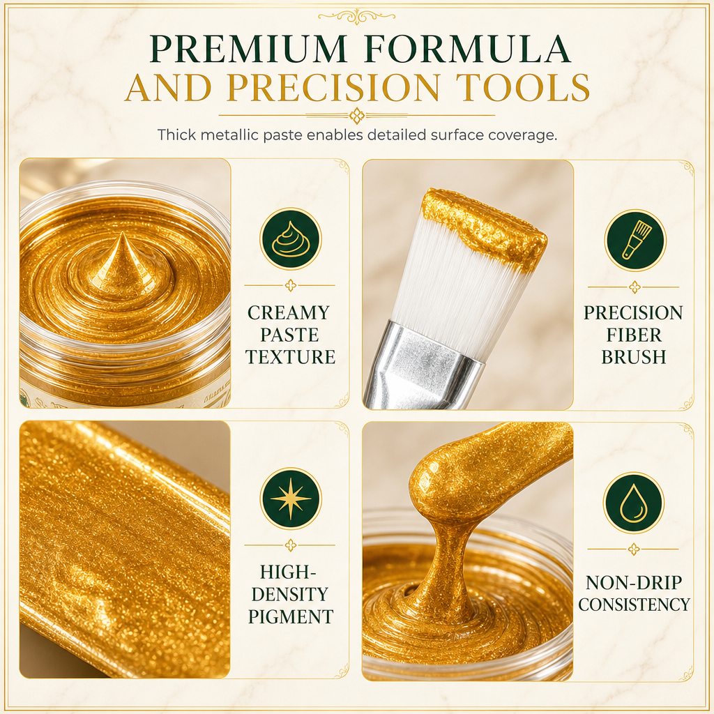 🔥 Black Friday Special Offers🔥Gold Metallic Refinishing Repair Paste with Brush